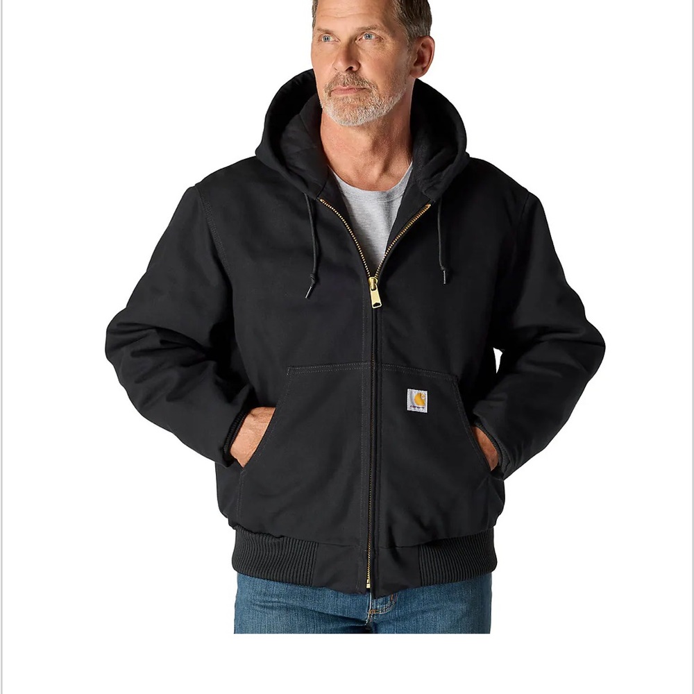 Carhartt Men's Black FLANNEL-LINED ACTIVE Jacket